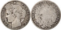 France 50 Centimes Monnaie, Cérès, Paris, Argent, Gadoury:419a -