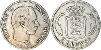Danemark 2 Kroner Monnaie, Christian IX, Copenhagen, Argent -