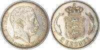Danemark 2 Kroner Monnaie, Christian X, Copenhagen, Argent, KM:820 -