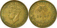 Afrique Occidentale britannique Shilling Monnaie, BRITISH WEST AFRICA, George VI, Nickel-brass -