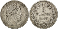 France 5 Francs Monnaie, Louis-Philippe, Strasbourg, Argent -