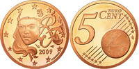 France 5 Euro Cent Proof, Copper Plated Steel, KM:1284 -