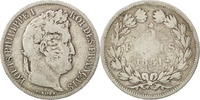 France 5 Francs Monnaie, Louis-Philippe, Lyon, Argent, KM:745.4 -