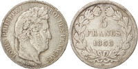 France 5 Francs Monnaie, Louis-Philippe, Strasbourg, Argent -