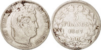 France 5 Francs Monnaie, Louis-Philippe, Lille, Argent, KM:749.13 -
