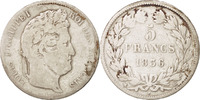 France 5 Francs Monnaie, Louis-Philippe, Strasbourg, Argent -