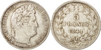 France 5 Francs Monnaie, Louis-Philippe, Lille, Argent, KM:749.13 -