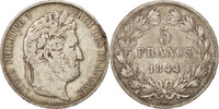 France 5 Francs Monnaie, Louis-Philippe, Lille, Argent, KM:749.13 -