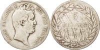 France 5 Francs Monnaie, Louis-Philippe, Marseille, Argent -