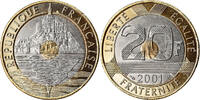 France 20 Francs Monnaie, Paris, BU, Tri-Metallic, Gadoury:871 -