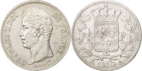 France 5 Francs Monnaie, Charles X, Paris, Argent, KM:727 -