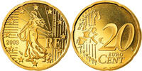 France 20 Euro Cent Proof, Laiton, KM:1286 -