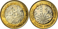 Finlande 5 Euro Nature nordique : La flore., Bi-Metallic, KM:184 -