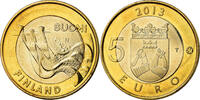 Finlande 5 Euro Le barrage d'Imatrankoski, Bi-Metallic, KM:195 -