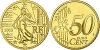 France 50 Euro Cent 2003 Paris BE, Laiton, KM:1287 FDC
