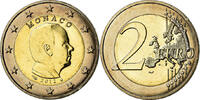 Monaco 2 Euro Prince Albert, Bi-Metallic, Gadoury:MC 195, KM:195 -