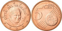 Cité du Vatican 5 Euro Cent BU, Copper Plated Steel, KM:377 -