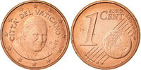 Cité du Vatican Euro Cent BU, Copper Plated Steel, KM:375 -