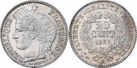 France 20 Centimes Cérès, Paris, Argent, Gadoury:303 -
