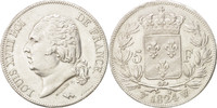 France 5 Francs Monnaie, Louis XVIII, Louis XVIII, Lille, Argent -