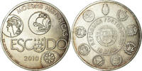 Portugal 10 Euro Argent, KM:803 -
