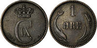 Danemark Ore Monnaie, Christian IX, Copenhagen, Bronze, KM:792.1 -
