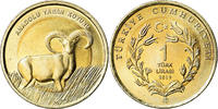 Turquie Lira Monnaie, Mouflon d'Anatolie, Bi-Metallic -