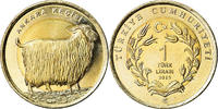 Turquie Lira Monnaie, Chèvre angora, Bi-Metallic -