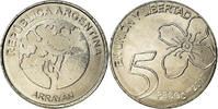 Argentine 5 Pesos Monnaie, Stainless Steel -