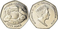 Gibraltar 50 Pence Monnaie, Père Noël, Cupro-nickel -