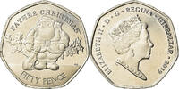 Gibraltar 50 Pence Monnaie, Père Noël, Cupro-nickel -