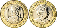 Île de Man 2 Pounds Monnaie, Isle of Man, Pobjoy Mint, D-Day - George VI -