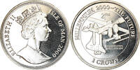 Île de Man Crown Monnaie, Isle of Man, Pobjoy Mint, Millénaire - Station spatiale -