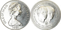 Île de Man Crown Monnaie, Isle of Man, Elizabeth II, Pobjoy Mint, Mariage du Prince -