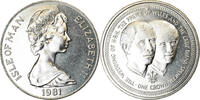 Île de Man Crown Monnaie, Isle of Man, Elizabeth II, Pobjoy Mint, Mariage du Prince -