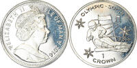 Île de Man Crown Monnaie, Isle of Man, Pobjoy Mint, Sochi - Ski alpin -