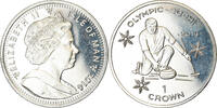 Île de Man Crown Monnaie, Isle of Man, Pobjoy Mint, Sochi - Curling -