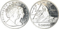 Île de Man Crown Monnaie, Isle of Man, Pobjoy Mint, J.O de Londres - Kayak -