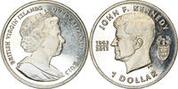 Îles Vierges britanniques Dollar Monnaie, BRITISH VIRGIN ISLANDS, Franklin Mint, John F. Kennedy -