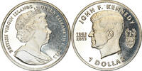 Îles Vierges britanniques Dollar Monnaie, BRITISH VIRGIN ISLANDS, Franklin Mint, John F. Kennedy -
