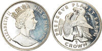 Île de Man Crown Monnaie, Isle of Man, Elizabeth II, Pobjoy Mint, Pingouin Torda -