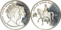 Îles Vierges britanniques Dollar Monnaie, BRITISH VIRGIN ISLANDS, Franklin Mint, Reine Elizabeth à -