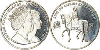 Îles Vierges britanniques Dollar Monnaie, BRITISH VIRGIN ISLANDS, Franklin Mint, Reine Elizabeth à -