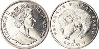 Île de Man Crown Monnaie, Isle of Man, Elizabeth II, Pobjoy Mint, Phoque gris -
