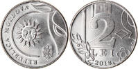Moldavie 2 Lei Monnaie, Moldova, Nickel plated steel -