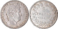 France 5 Francs Monnaie, Louis-Philippe, Paris, Argent -