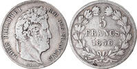 France 5 Francs Monnaie, Louis-Philippe, Rouen, Argent -