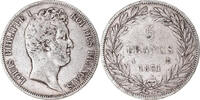 France 5 Francs Monnaie, Louis-Philippe, Paris, Tranche en relief -