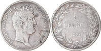 France 5 Francs Monnaie, Louis-Philippe, Paris, Tranche en relief -