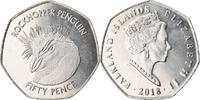 Îles Falkland 50 Pence Monnaie, Falkland Islands, Pingouins - Manchot sauteur -